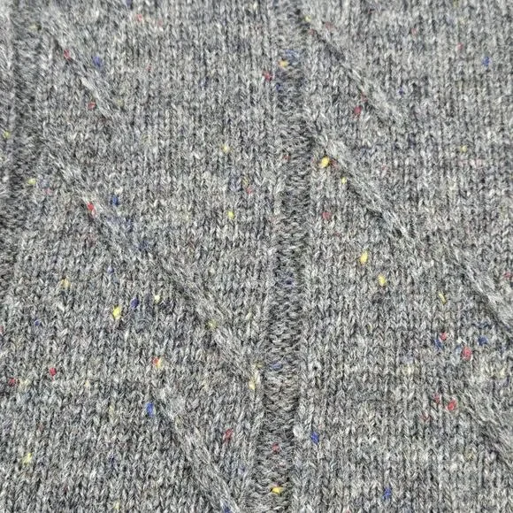 VTG Pendleton Country Traditions Sweater Gray Cable Knit Mens XL Fisherman Wool - Picture 5 of 8